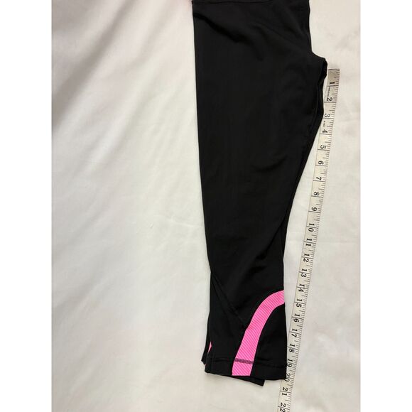 Lululemon Run Inspire Crop II Capri Pants Y2K Pink Stripes Run Yoga Size 6 Gym - Picture 11 of 11